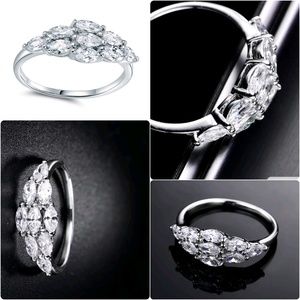 18K White Gold Filled Wedding White Sapphire Cryst
